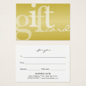 Moderne, oude Typografie Gold Foil Gift Kaart (Voorkant /achterkant)