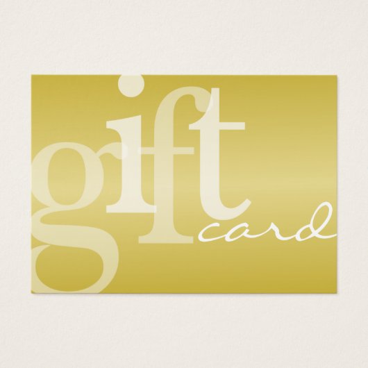 Moderne, oude Typografie Gold Foil Gift Kaart (Voorkant)