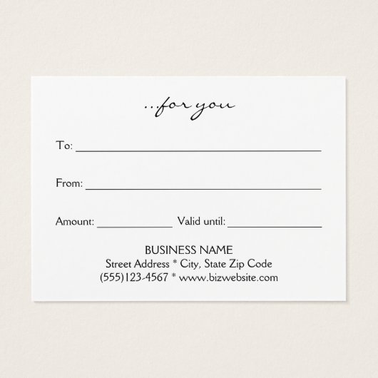 Moderne, oude Typografie Gold Foil Gift Kaart (Achterkant)