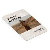 Moderne oude typografie met foto-bruiloft sparen d magneet (Rechterzijde)