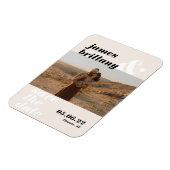 Moderne oude typografie met foto-bruiloft sparen d magneet (Linkerzijde)