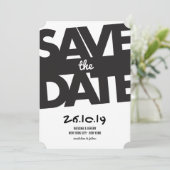 Moderne, oude typografie stijlvolle foto slaat de  save the date (Staand voorkant)