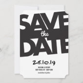 Moderne, oude typografie stijlvolle foto slaat de  save the date (Voorkant)