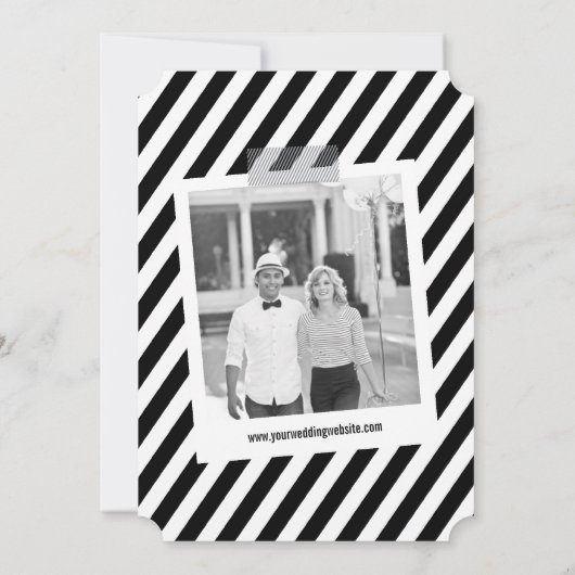 Moderne, oude typografie stijlvolle foto slaat de  save the date (Achterkant)