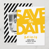 Moderne, oude typografie stijlvolle foto slaat de  save the date (Voorkant / Achterkant)