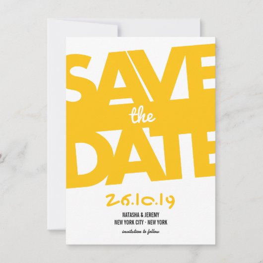 Moderne, oude typografie stijlvolle foto slaat de  save the date (Voorkant)