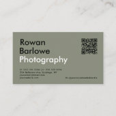 Moderne, oude typografie Unieke fotografie Visitekaartje (Voorkant)