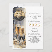 Moderne oudejaarsavond 2025 Discobal Kaart (Voorkant)