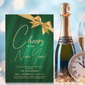 MODERNE oudejaarsavond Gouden Groene Sparkle Sequi Kaart