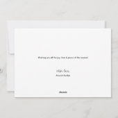 Moderne Ouderfoto's voor kerstscript Feestdagenkaart (Achterkant)