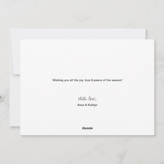 Moderne Ouderfoto's voor kerstscript Feestdagenkaart (Achterkant)