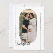 Moderne Ovale Boog Fotografie Cadeaubon (Voorkant)