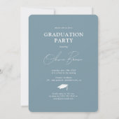 Moderne Ovale Foto & Handtekening Graduation Party Kaart (Achterkant)
