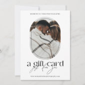 Moderne Ovale Fotografie Cadeaubon (Voorkant)