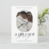 Moderne Ovale Fotografie Cadeaubon (Staand voorkant)