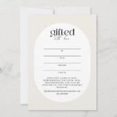 Moderne Ovale Fotografie Cadeaubon (Achterkant)