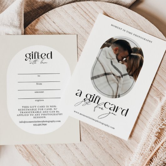 Moderne Ovale Fotografie Cadeaubon