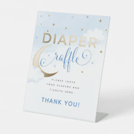 Moderne 'Over de Maan' Luiers Raffle Sokkel Bord Reclamebord Met Voetstuk