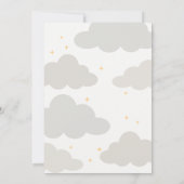 Moderne Over The Moon Baby Shower Kaart (Achterkant)