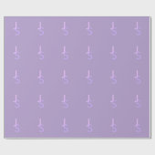 Moderne Overlapende Monogram Initiaal | Paars Cadeaupapier (Vlak)
