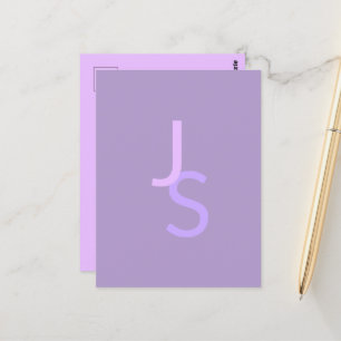 Moderne overlappende gemonogrammeerde initialen briefkaart