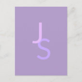 Moderne overlappende gemonogrammeerde initialen | briefkaart (Voorkant)