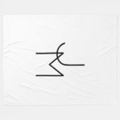 Moderne Overlappende Initialen Fleece Deken (Voorkant (Horizontaal))