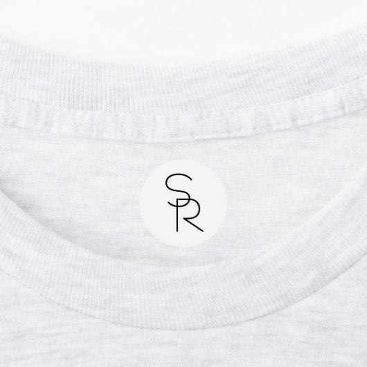 Moderne overlappende initialen labels (Aangebracht)