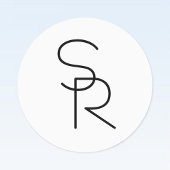 Moderne overlappende initialen labels