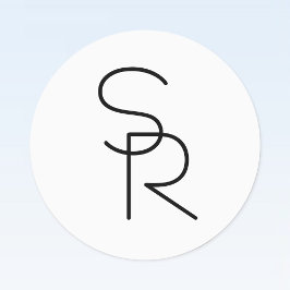 Moderne overlappende initialen labels