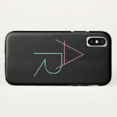 Moderne overlappende Initialen | Roze Turquoise Bl Case-Mate iPhone Case (Achterkant (horizontaal))