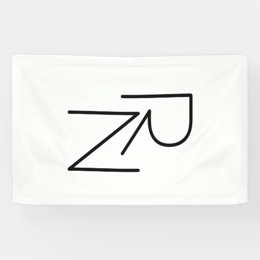 Moderne overlappende initialen spandoek (Horizontaal)