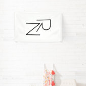 Moderne overlappende initialen spandoek (Insitu)