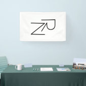 Moderne overlappende initialen spandoek (Beurs)