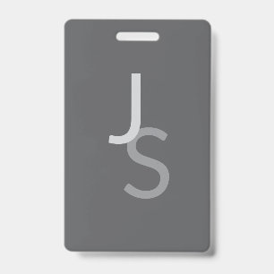 Moderne overlappende monografische Initialen   Gra Badge