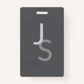 Moderne overlappende monografische Initialen | Gra Badge (Voorkant)