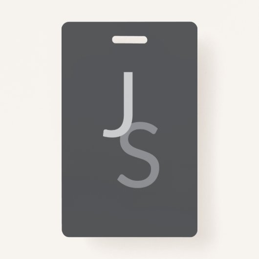 Moderne overlappende monografische Initialen | Gra Badge (Voorkant)