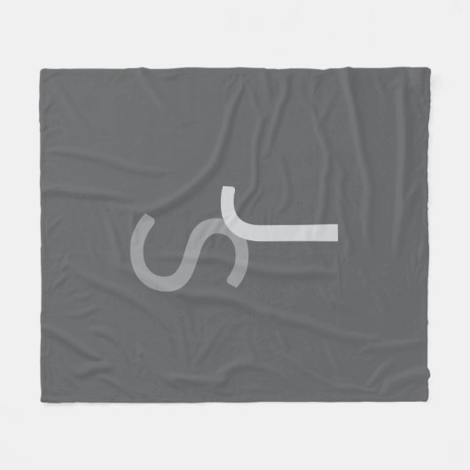 Moderne overlappende monografische Initialen | Gra Fleece Deken (Voorkant (Horizontaal))