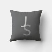 Moderne overlappende monografische Initialen | Gra Kussen (Achterkant)