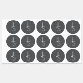 Moderne overlappende monografische Initialen | Gra Labels (Vel)