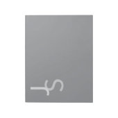 Moderne overlappende monografische Initialen | Gra Notitieblok (Linkerzijde)