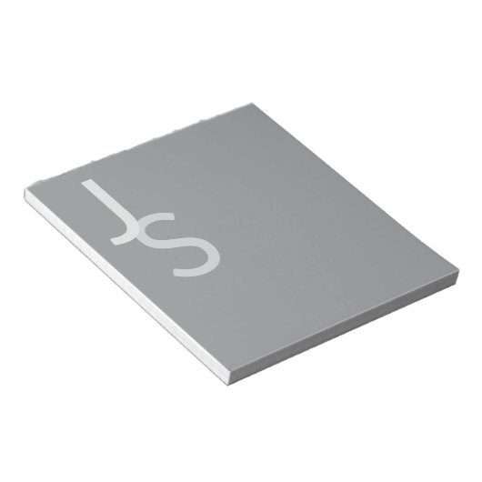 Moderne overlappende monografische Initialen | Gra Notitieblok (Schuin)