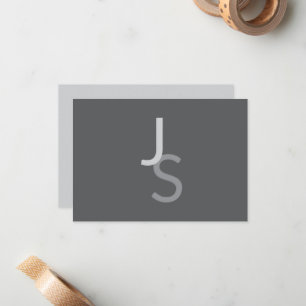 Moderne overlappende monografische Initialen   Gra Notitiekaartje