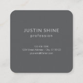 Moderne overlappende monografische Initialen | Gra Vierkante Visitekaartje (Achterkant)