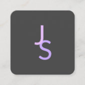 Moderne overlappende monografische Initialen | Gre Vierkante Visitekaartje (Voorkant)