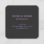 Moderne overlappende monografische Initialen | Gre Vierkante Visitekaartje (Achterkant)