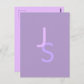 Moderne overlappende monografische Initialen | Paa Briefkaart (Voorkant / Achterkant)