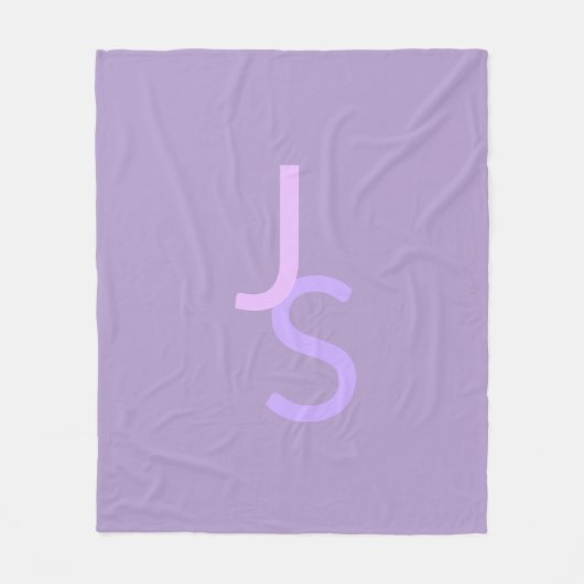 Moderne overlappende monografische Initialen | Paa Fleece Deken (Voorkant)