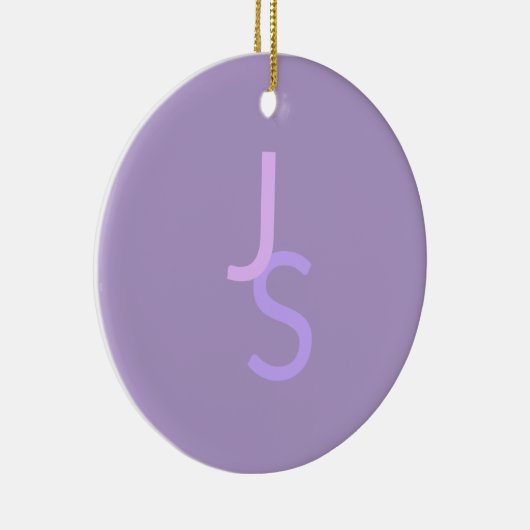 Moderne overlappende monografische Initialen | Paa Keramisch Ornament (Rechts)