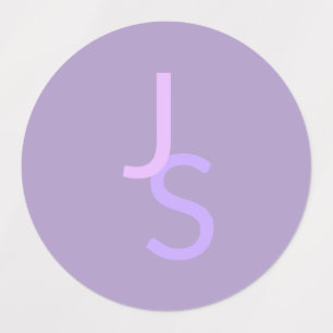 Moderne overlappende monografische Initialen   Paa Labels